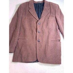 Today's Man Wool Cashmere Brown Blazer‎ Jacket Menswear Italian Made Large